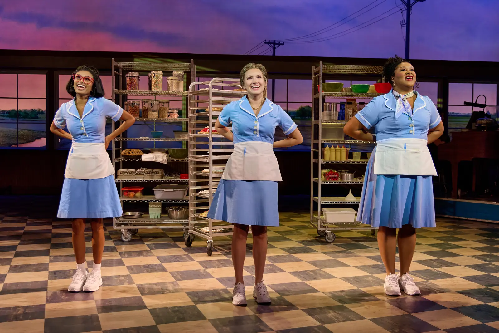 Becky Alex (Dawn), Samantha Lane Scruggs (Jenna Hunterson), and Hannah-Kathryn Wall (Becky). Photo by Jeremy Daniel.