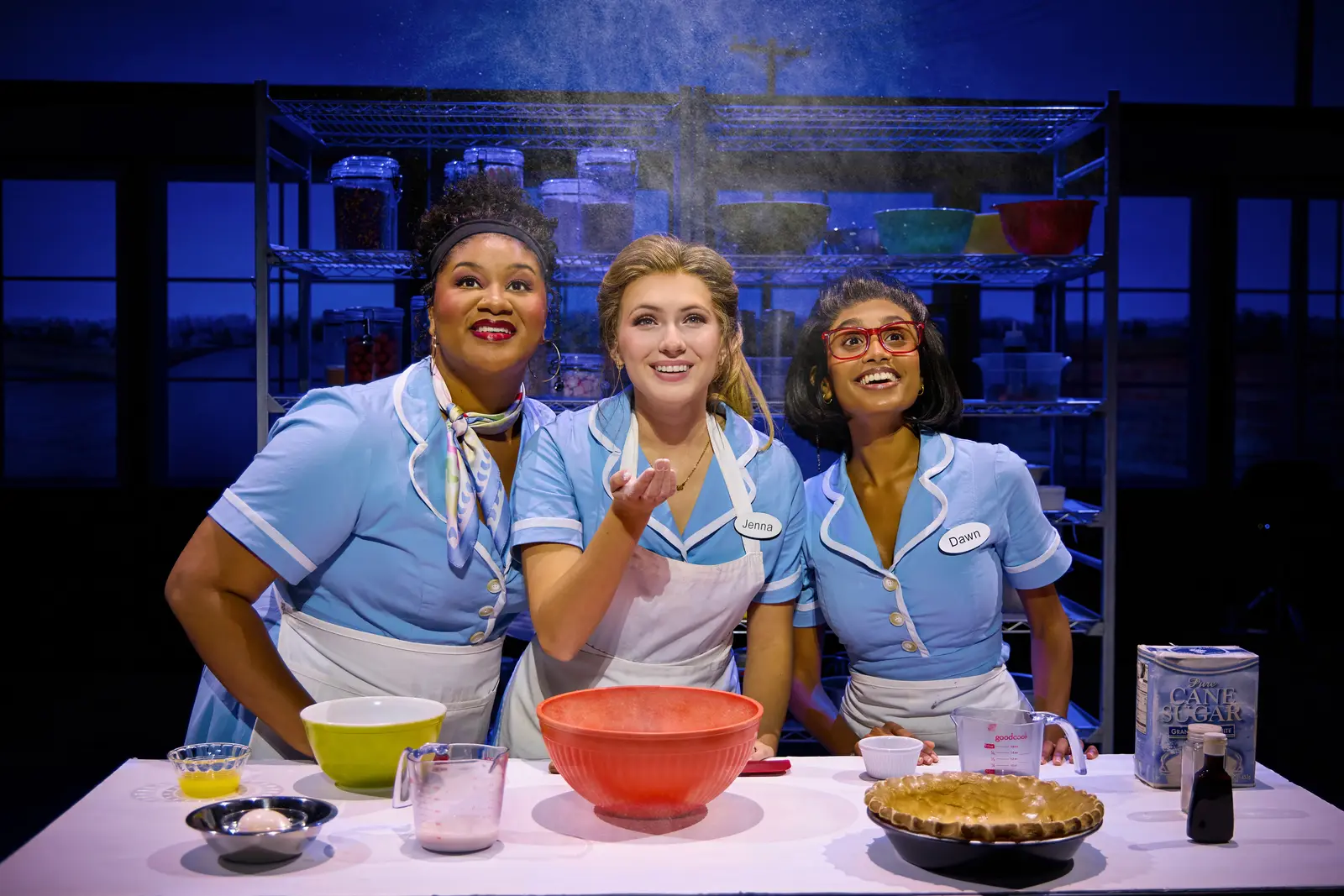 Hannah-Kathryn Wall (Becky), Samantha Lane Scruggs (Jenna Hunterson), and Becky Alex (Dawn). Photo by Jeremy Daniel.